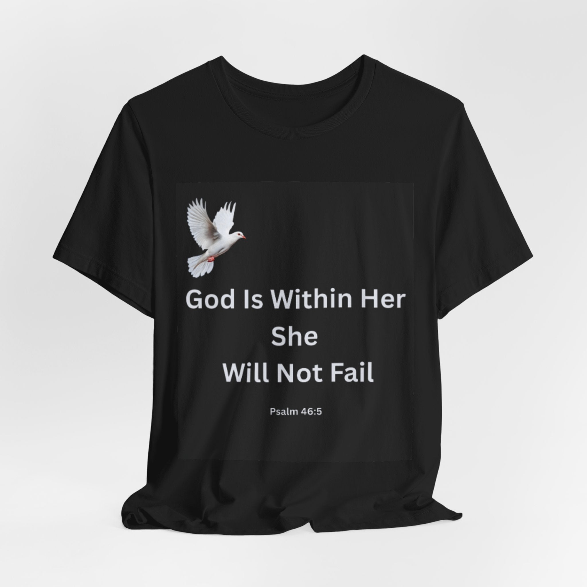 God is within her Unisex Jersey Short Sleeve Tee